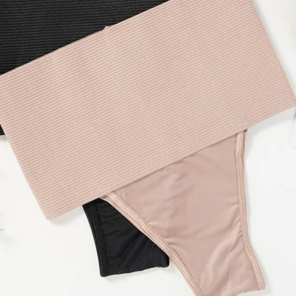 High Waist Cincher Girdle Shaper Thong For Women Beige - Picture 4 of 4